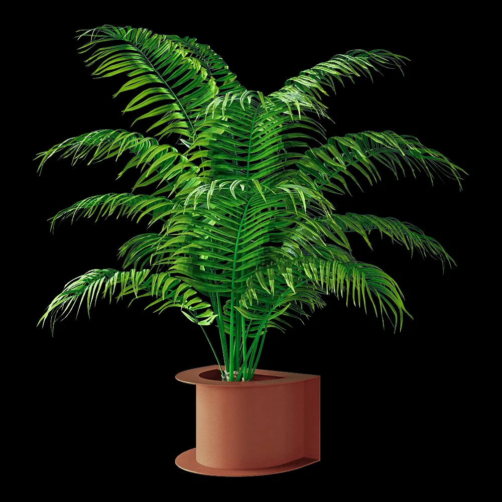 CORE objects – Metal flower pots HALF 3ds Max