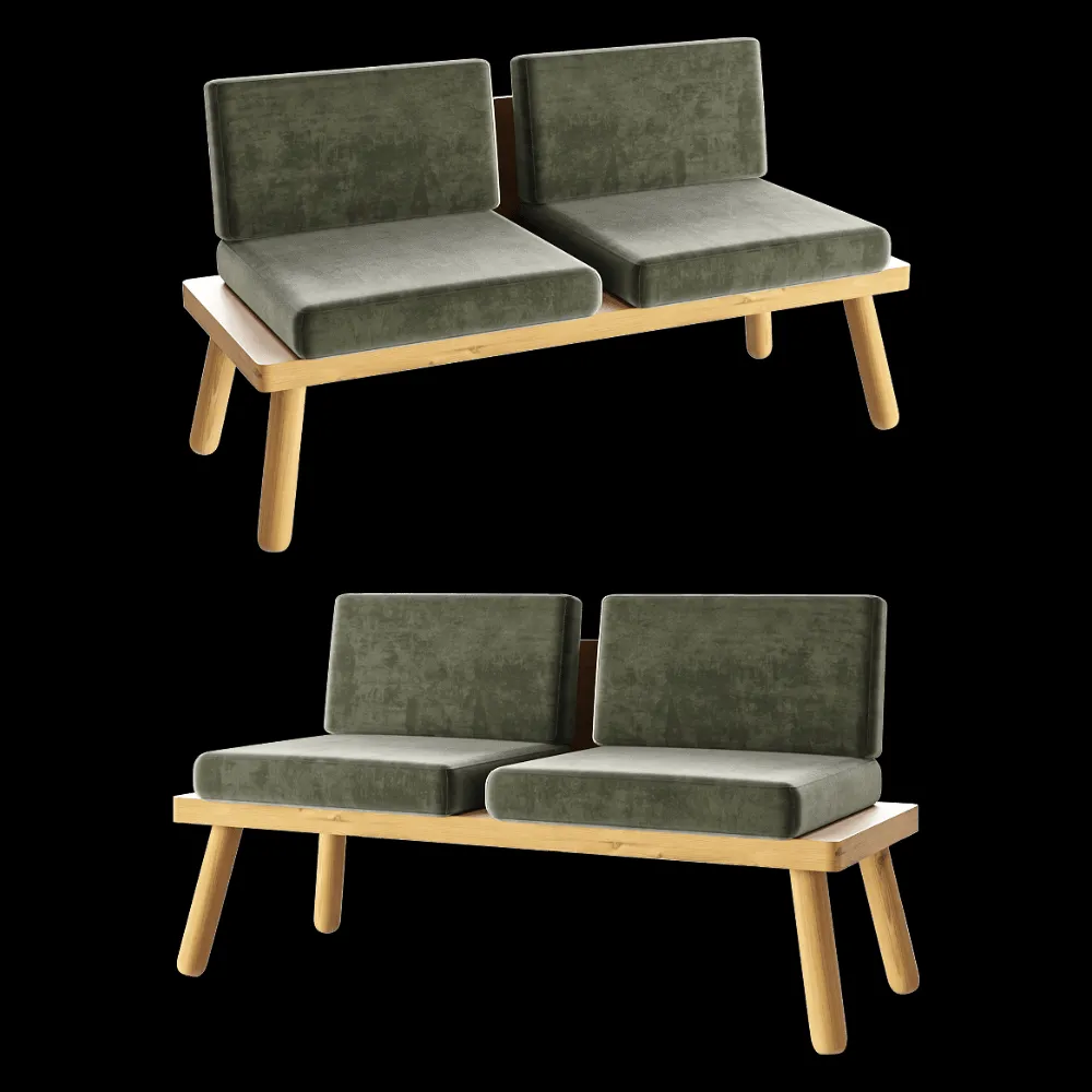 CORE objects – Sofa ON LEGS 3ds Max