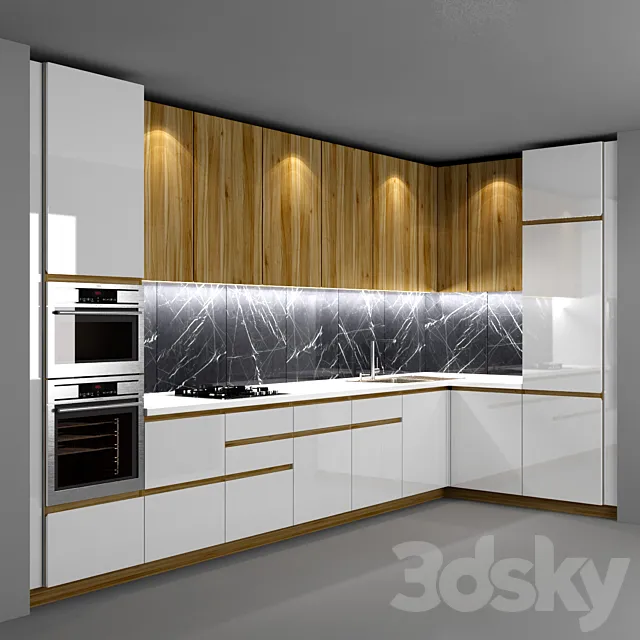 Corner kitchen 3ds Max