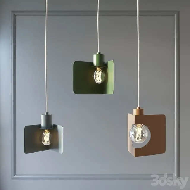 Corner pendant light 3dsMax Model