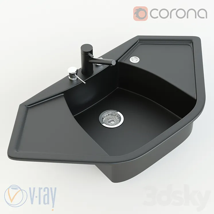 Corner sink Corax 3DS Max