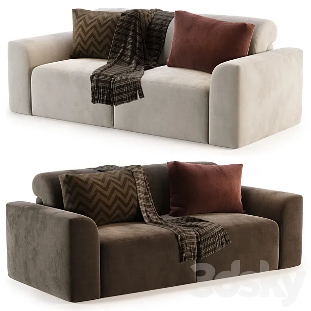 Corner Sofa Baivin Soft Light by Divan 3DS Max Model