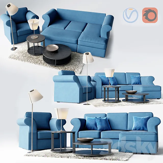 Corner sofa bed MOON-112 3DSMax File