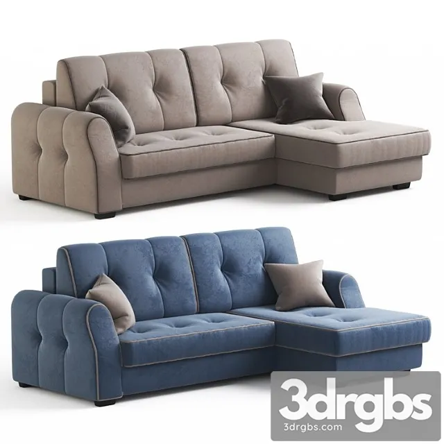 Corner Sofa Bed Oscar Ot Goff Beige And Blue Upholstery Options 3dsmax Download