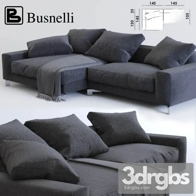 Corner sofa Busnelli 02 3dsmax Download