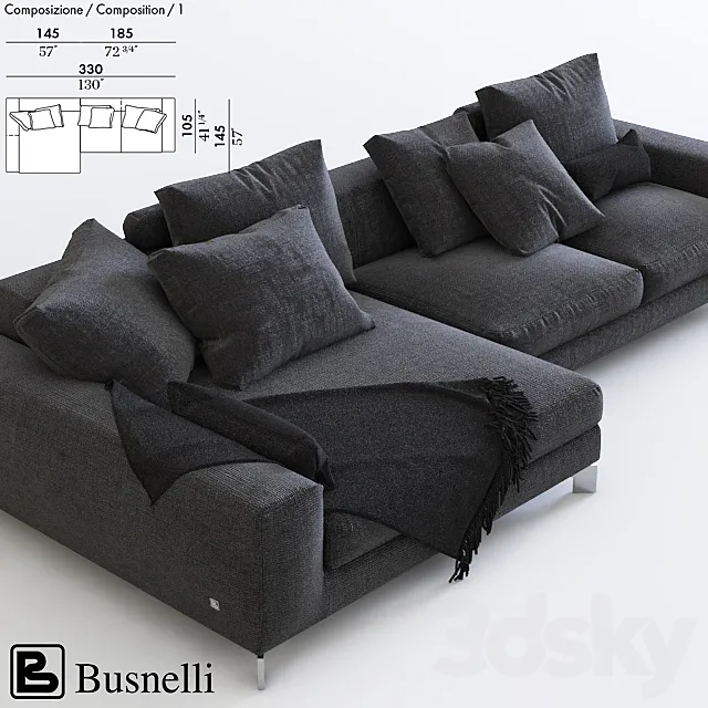 Corner sofa Busnelli 3DSMax File