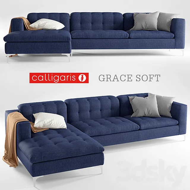 Corner sofa Calligaris Grace soft 3DS Max Model