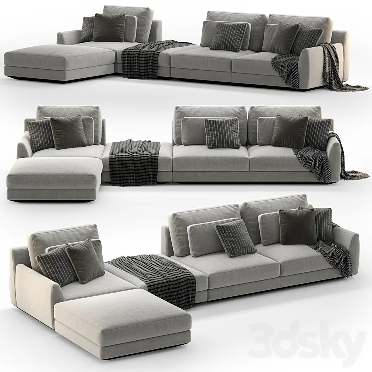 Corner sofa Casamania & Horm ELLINGTON 3DS Max Model