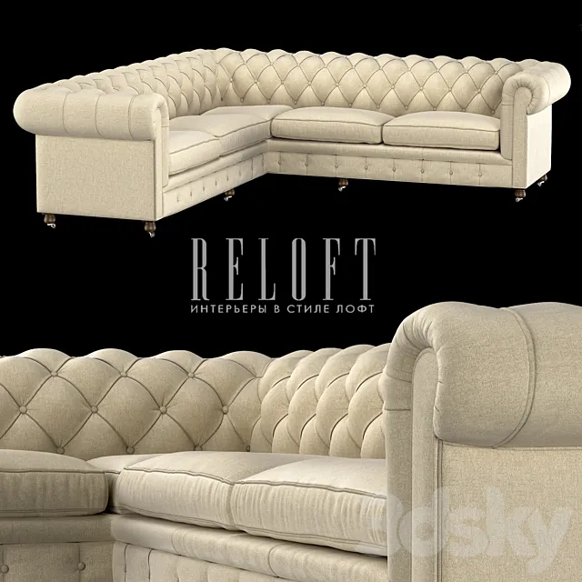 CORNER SOFA Chesterfield 56860113 BLSA 3ds Max
