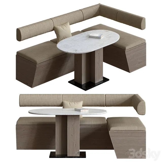 Corner sofa for the kitchen 3dsMax Model