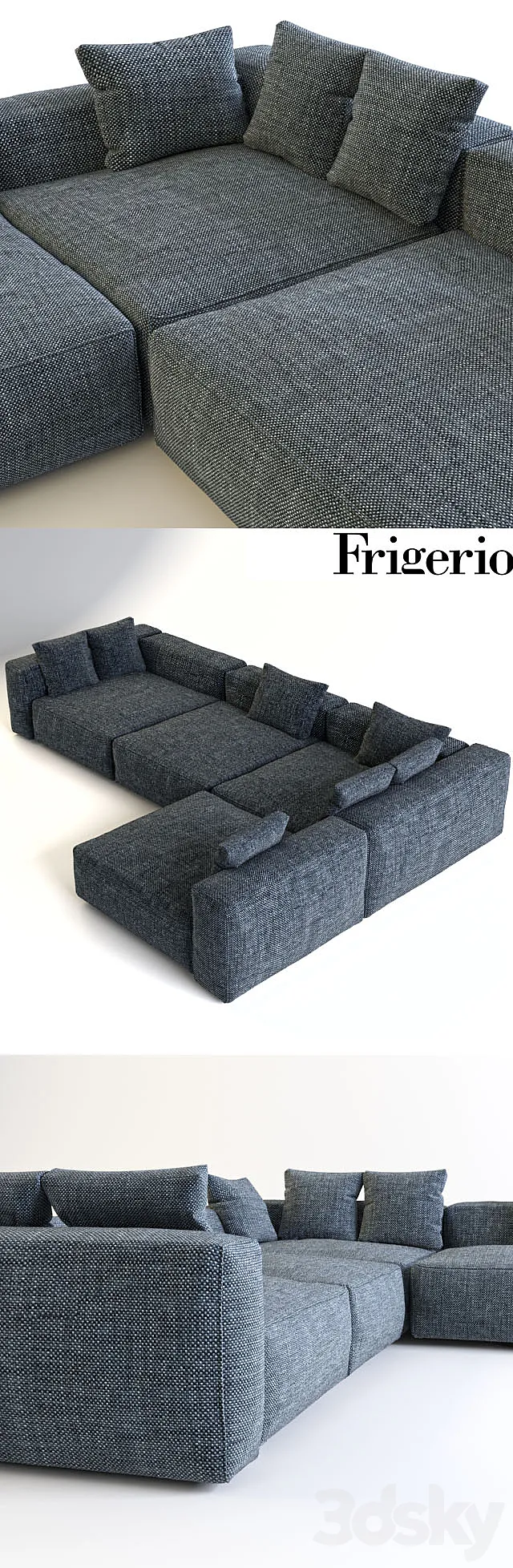 Corner sofa Frigerio Cooper 3DS Max Model