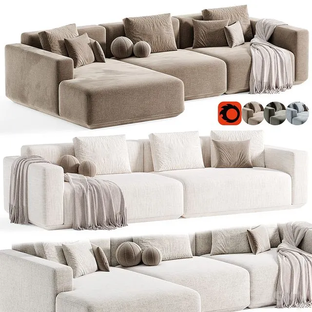 Corner Sofa Grant Sofa 02 By Lavsit 3dsMax Model