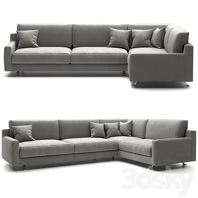 Corner sofa “Gray sofa” 3ds Max