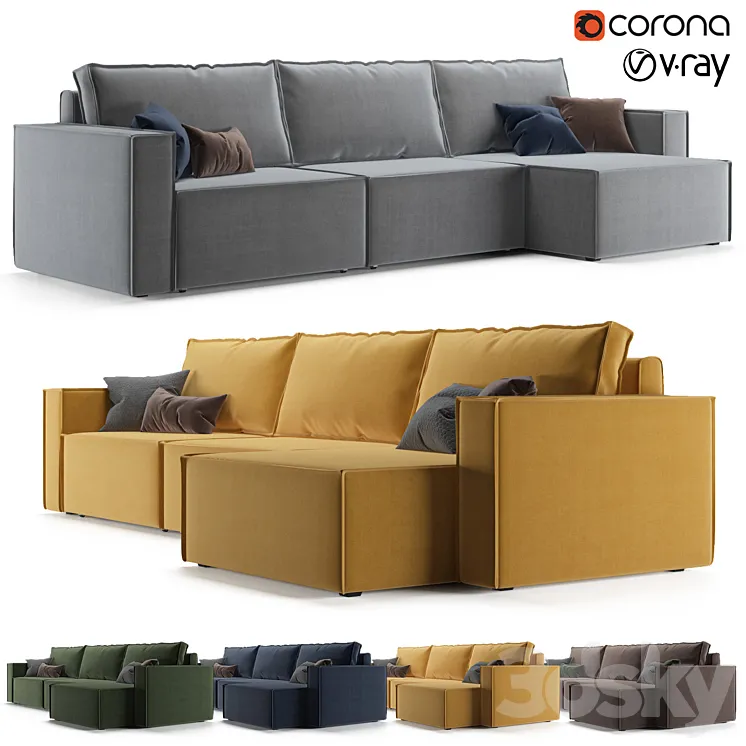 Corner sofa Loft divan.ru 3DS Max