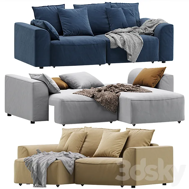 Corner Sofa Napa Velvet Silver by Divan.ru _ Corner Sofa Napa 3ds Max