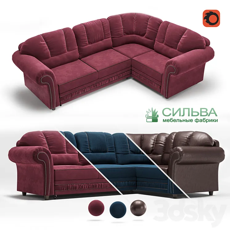“Corner sofa “”Sofia”” from the MF Silva” 3DS Max
