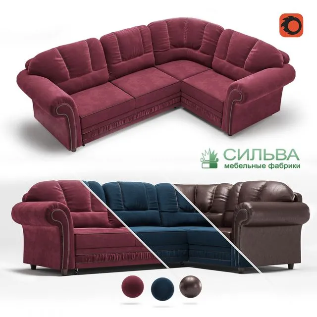 Corner sofa Sofia from the MF Silva 3dsMax Model