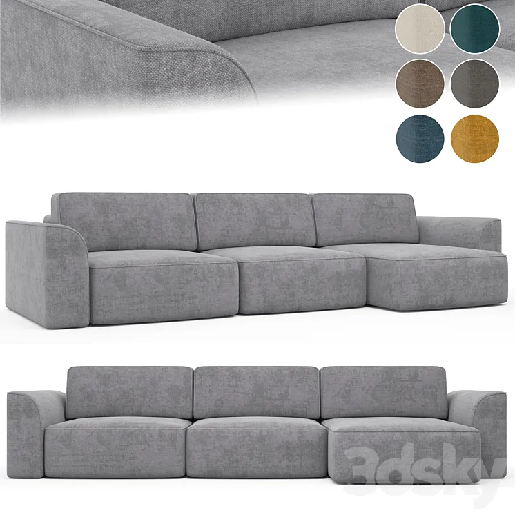Corner sofa Space-2 3DS Max