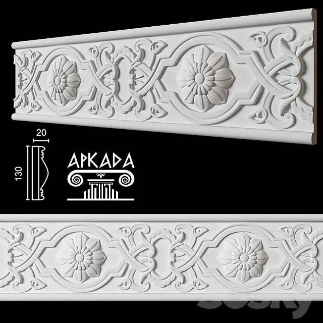 Cornice of the Arcade F-42 3DS Max Model