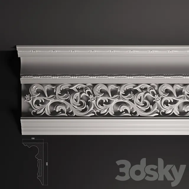 Cornice Torus Style 3DS Max Model