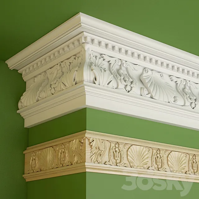 Cornices and molding 3DS Max Model