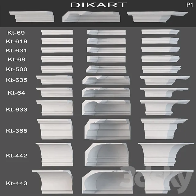 Cornices Dikart (part 1) 3ds Max