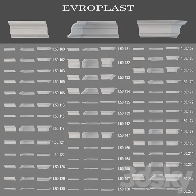 Cornices Evroplast 3DS Max Model