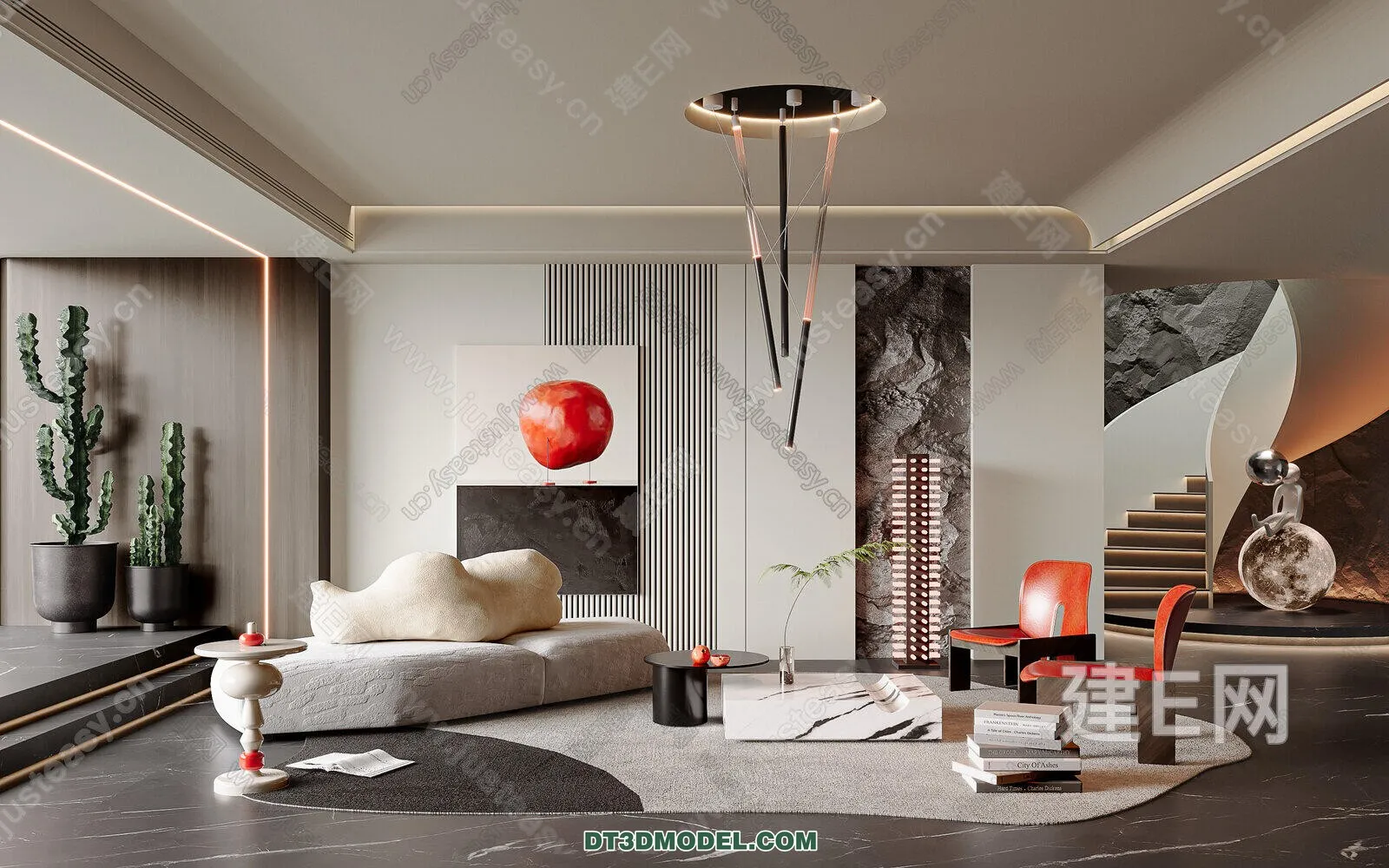 CORONA LIVING ROOM 3D MODELS – 015