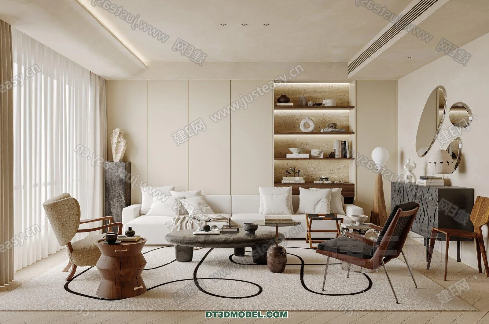 CORONA LIVING ROOM 3D MODELS – 041