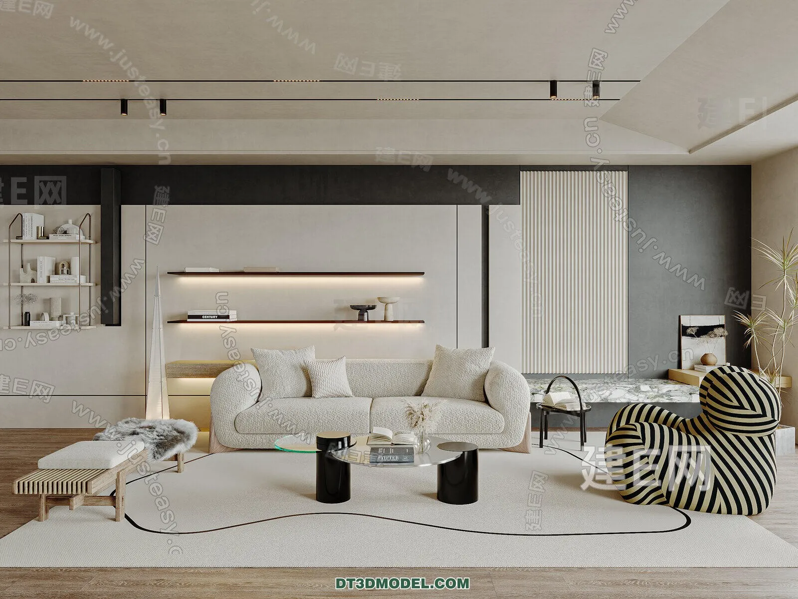 CORONA LIVING ROOM 3D MODELS – 046