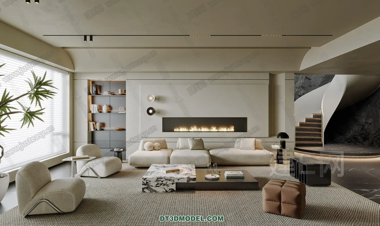 CORONA LIVING ROOM 3D MODELS – 050