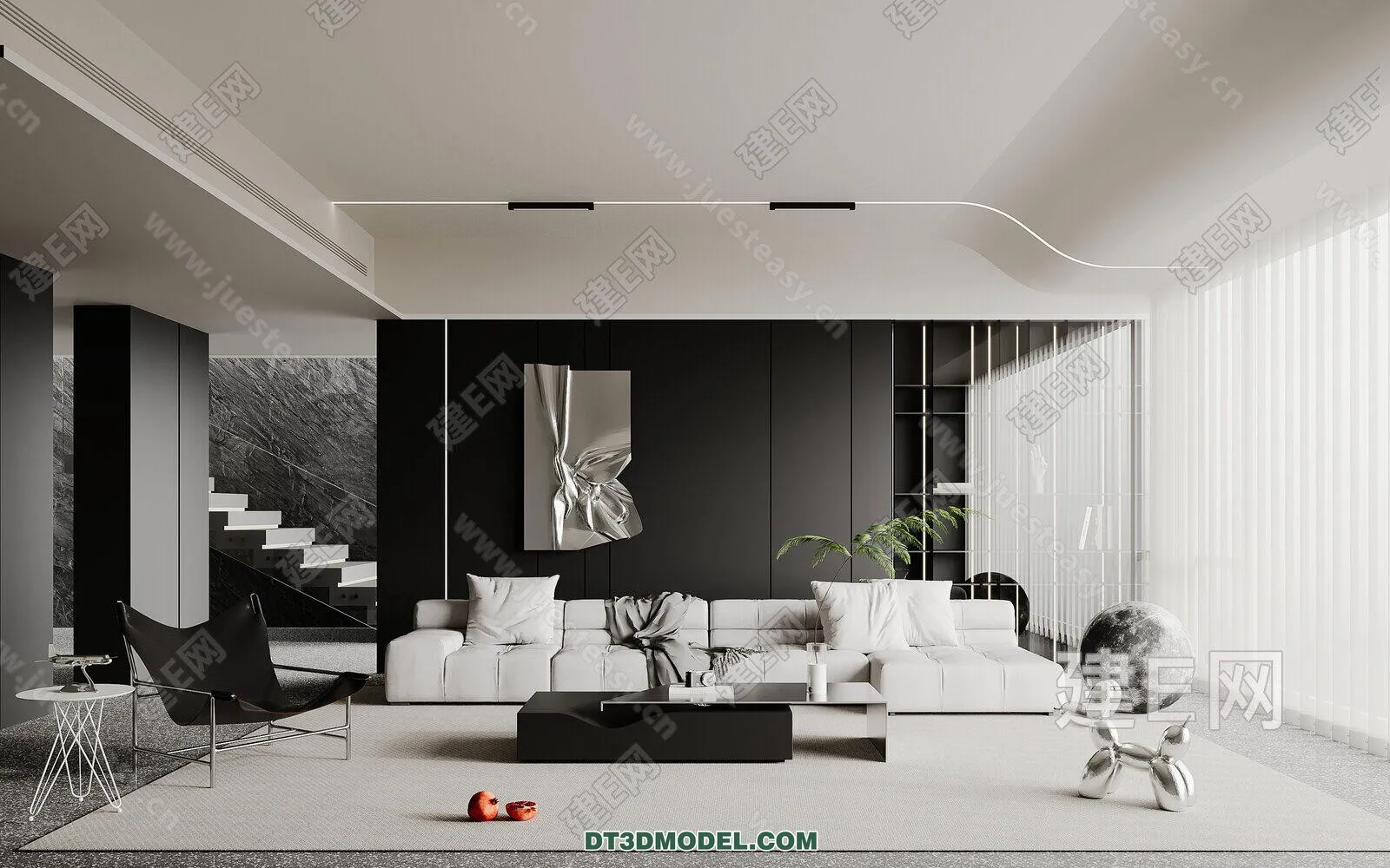 CORONA LIVING ROOM 3D MODELS – 055