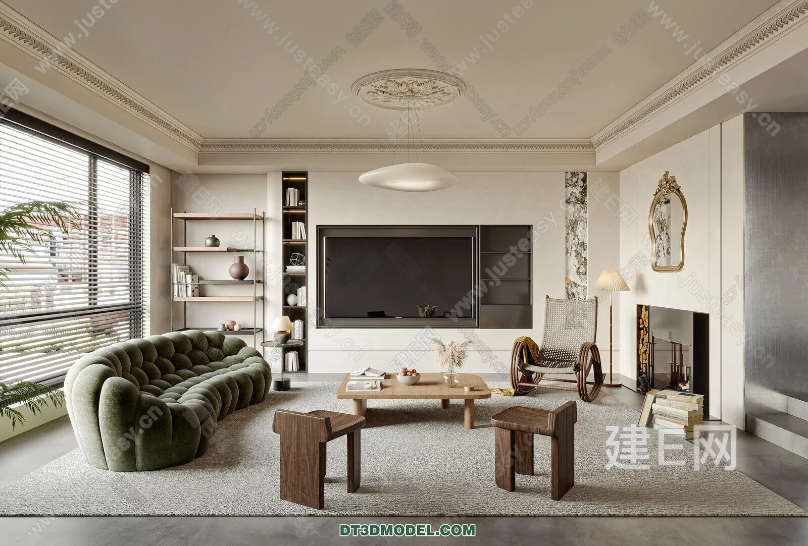 CORONA LIVING ROOM 3D MODELS – 063