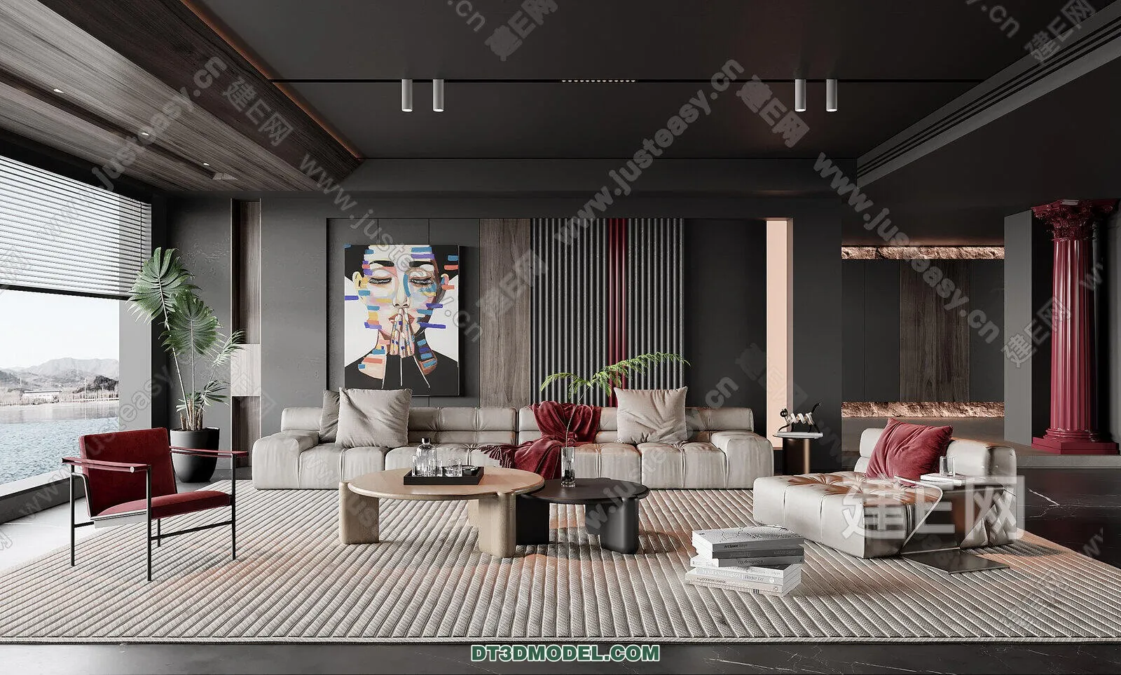 CORONA LIVING ROOM 3D MODELS – 067