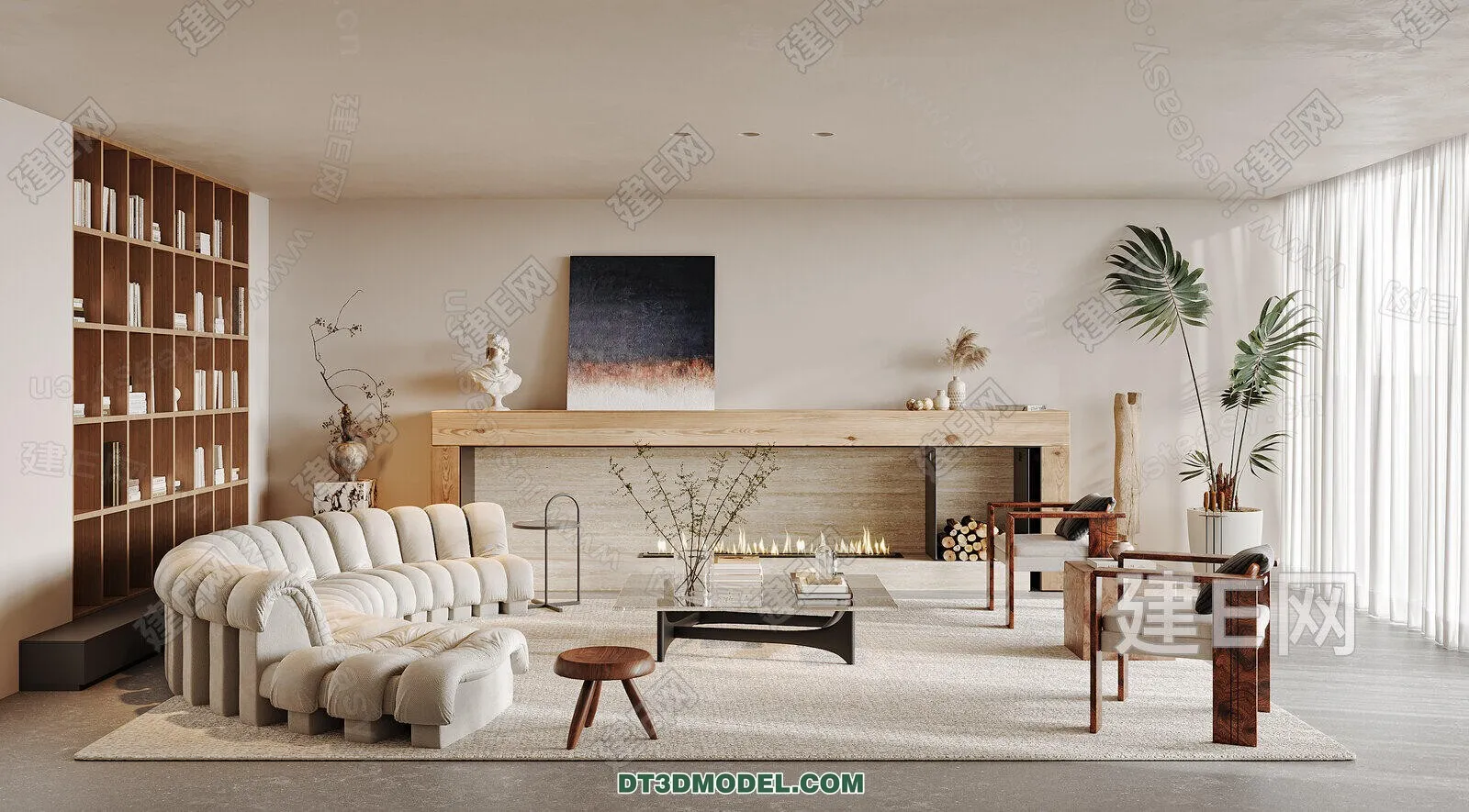 CORONA LIVING ROOM 3D MODELS – 084