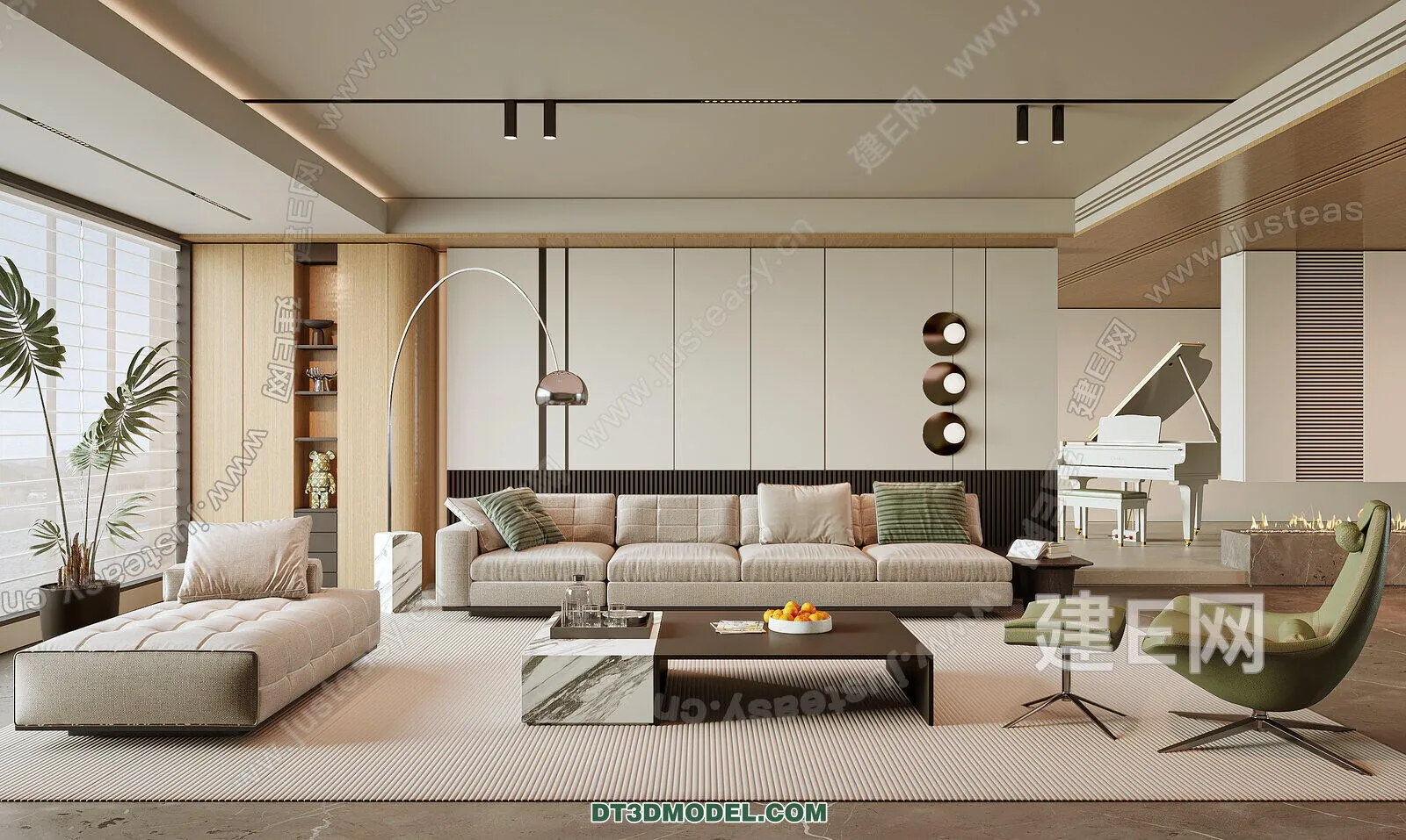 CORONA LIVING ROOM 3D MODELS – 086