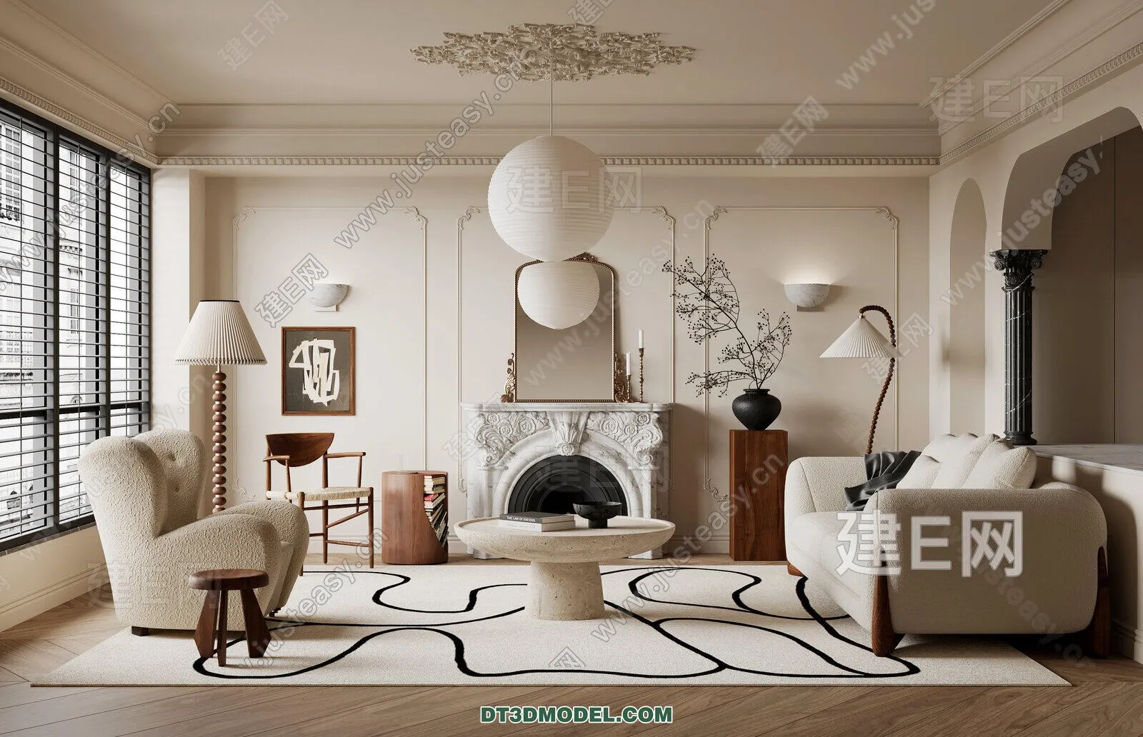 CORONA LIVING ROOM 3D MODELS – 097