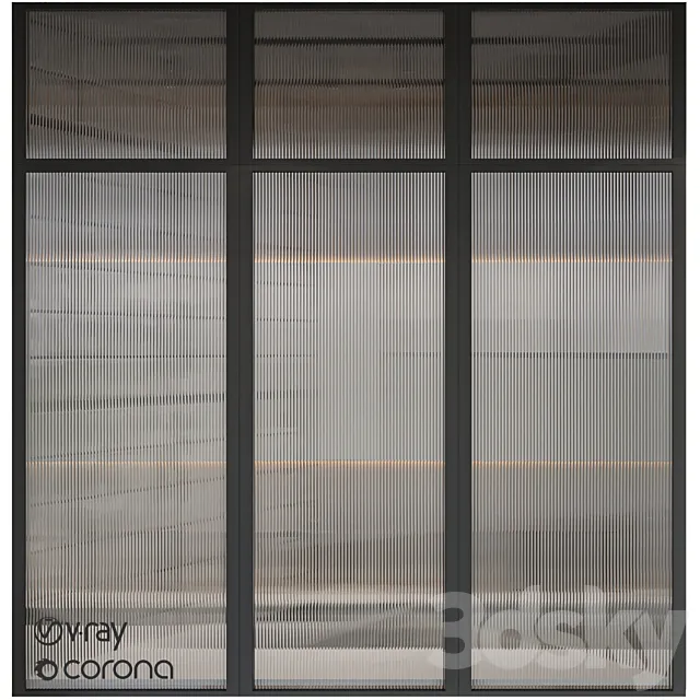 Corrugated glass 3DSMax File