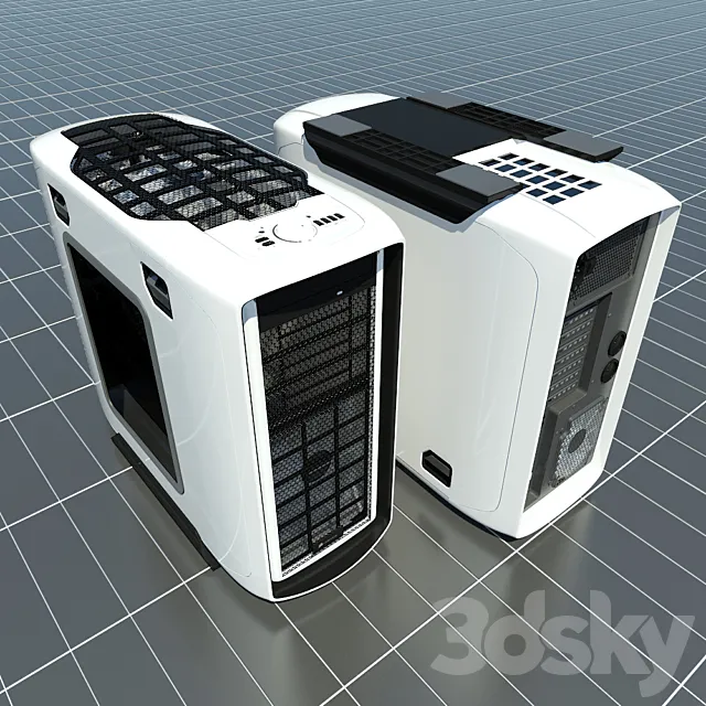 Corsair 600T Graphite White 3DS Max Model