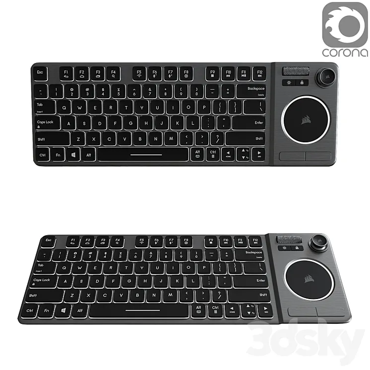 Corsair`s Keyboard and mouse 3DS Max Model