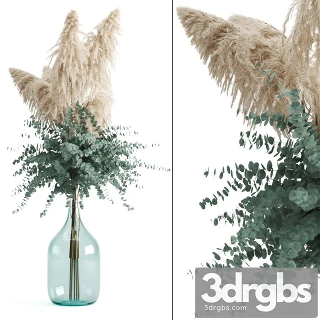 Cortaderia and Eucalyptus in a Large Bottle 3dsmax Download