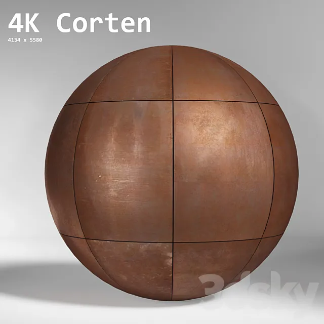 Corten steel 3DS Max Model