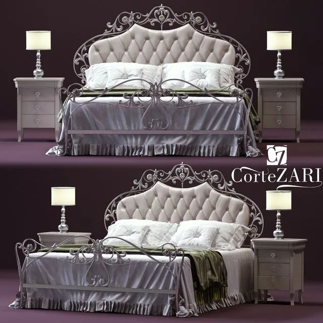 CorteZARI OLIMPIA Double Bed 3dsMax Model