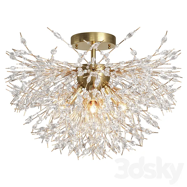 Coruscating Beads Semi Flush Ceiling Light 3ds Max