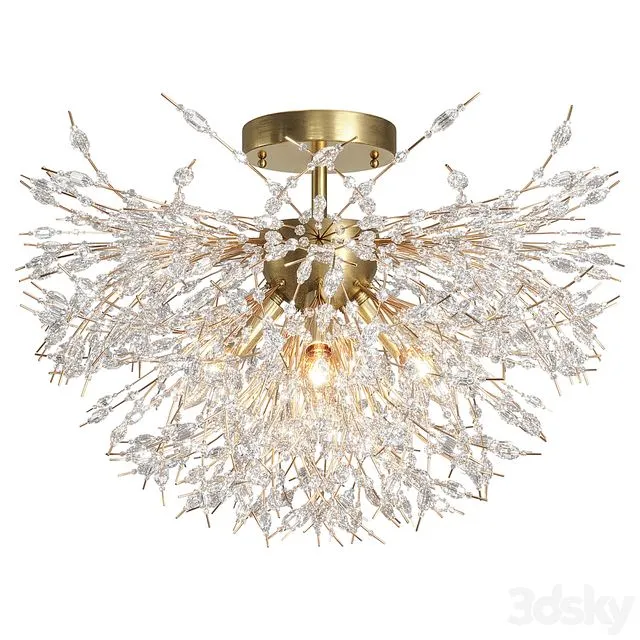 Coruscating Beads Semi Flush Ceiling Light 3dsMax Model