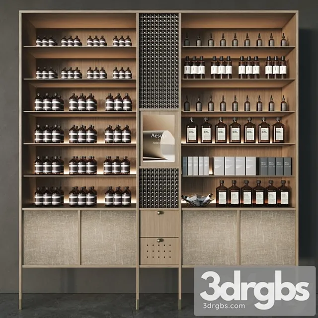 Cosmetic Set With Chest Of Drawers And Shelves 2 3dsmax Download