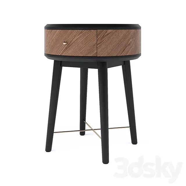 Cosmo bedside table – Brave Round 3ds Max