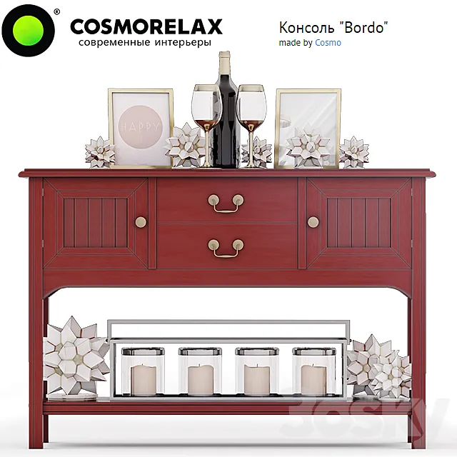 Cosmorelax \ Console “Bordo” \ Candlestick (4520 L) \ Painting Bloomingville Happy 3DS Max Model