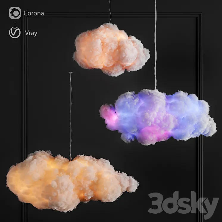 Cotton clouds light 3DS Max