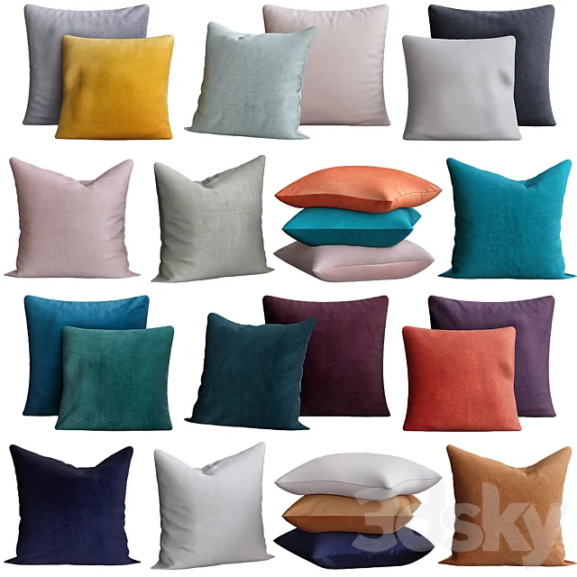 Cotton Velvet Cushion Cover H & M 3DS Max Model